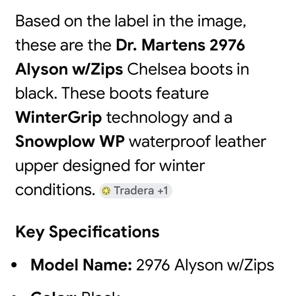 Dr. Martens 2976 Alyson w/zips US size 7, EU38, UK 5 - Picture 3 of 6